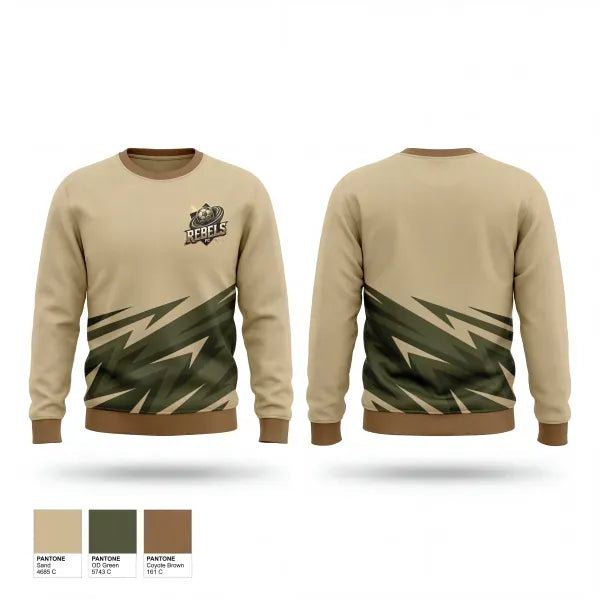 Crew Neck Sweatshirt, Rebels FC, Men's Soccer, Teamtime, Team time, sublimation, custom sports apparel, team uniforms, spirit wear, spiritwear, sports uniforms, custom shirts, team store, custom team store, fundraiser sports, apparel fundraiser