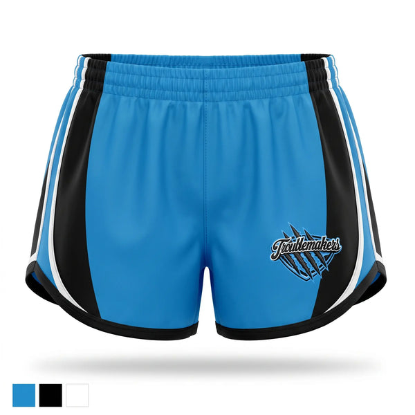 Womens Shorts, Troublemakers, Baseball, Teamtime, Team time, sublimation, custom sports apparel, team uniforms, spirit wear, spiritwear, sports uniforms, custom shirts, team store, custom team store, fundraiser sports, apparel fundraiser
