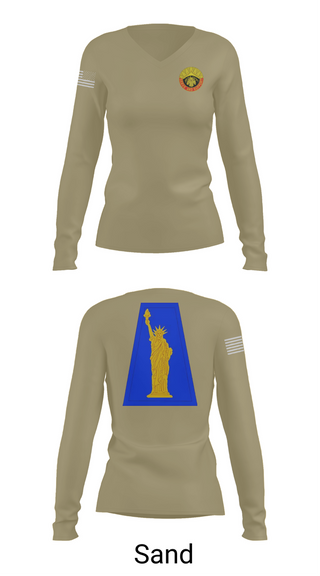 Womens Long Sleeve Vneck Shirt, 389th CSSB, , Teamtime, Team time, sublimation, custom sports apparel, team uniforms, spirit wear, spiritwear, sports uniforms, custom shirts, team store, custom team store, fundraiser sports, apparel fundraiser