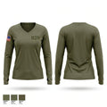 0311 Women's Long Sleeve V-neck Shirt - 1