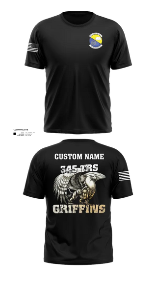 Old School Cotton Feel Shirt, 345th TRS, , Teamtime, Team time, sublimation, custom sports apparel, team uniforms, spirit wear, spiritwear, sports uniforms, custom shirts, team store, custom team store, fundraiser sports, apparel fundraiser