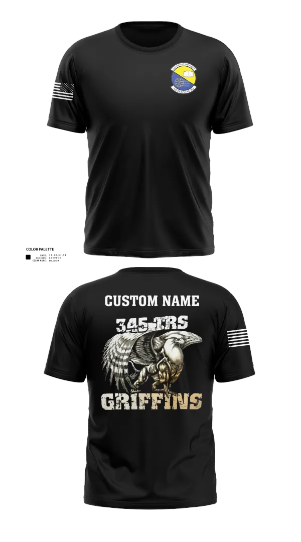 Old School Cotton Feel Shirt, 345th TRS, , Teamtime, Team time, sublimation, custom sports apparel, team uniforms, spirit wear, spiritwear, sports uniforms, custom shirts, team store, custom team store, fundraiser sports, apparel fundraiser