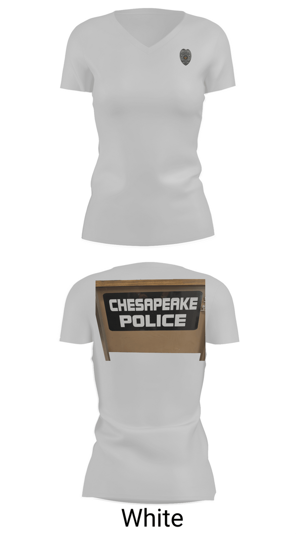 Womens Short Sleeve Vneck Shirt, Chesapeake Police, Police, Teamtime, Team time, sublimation, custom sports apparel, team uniforms, spirit wear, spiritwear, sports uniforms, custom shirts, team store, custom team store, fundraiser sports, apparel fundraiser