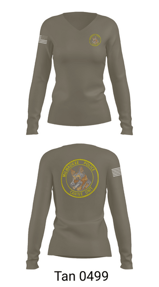 Womens Long Sleeve Vneck Shirt, Canine Unit, Police, Teamtime, Team time, sublimation, custom sports apparel, team uniforms, spirit wear, spiritwear, sports uniforms, custom shirts, team store, custom team store, fundraiser sports, apparel fundraiser