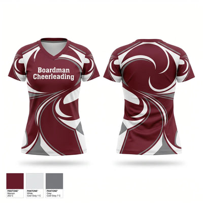 Boardman Cheerleading Women's Short Sleeve V-neck Shirt - 1