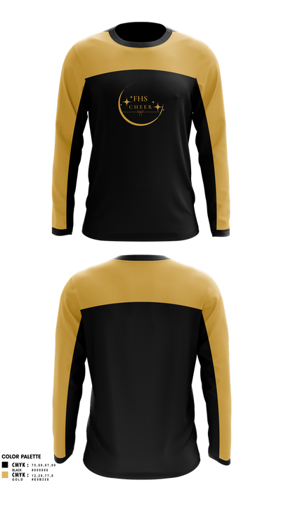 Fredericktown High School Cheerleading 32823567 Long Sleeve Performance Shirt 1