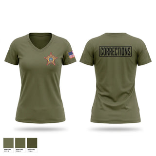 Womens Short Sleeve Vneck Shirt, Corrections, Police, Teamtime, Team time, sublimation, custom sports apparel, team uniforms, spirit wear, spiritwear, sports uniforms, custom shirts, team store, custom team store, fundraiser sports, apparel fundraiser