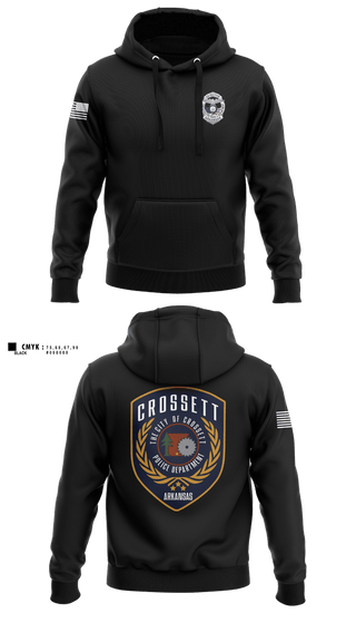 Hoodie, Crossett Police Department, Police, Teamtime, Team time, sublimation, custom sports apparel, team uniforms, spirit wear, spiritwear, sports uniforms, custom shirts, team store, custom team store, fundraiser sports, apparel fundraiser