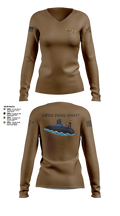 USS JEFFERSON CITY 86989980 Women's Long Sleeve V-neck Shirt - 6