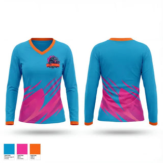 Womens Long Sleeve Vneck Shirt, HELLHOUNDS, Baseball, Teamtime, Team time, sublimation, custom sports apparel, team uniforms, spirit wear, spiritwear, sports uniforms, custom shirts, team store, custom team store, fundraiser sports, apparel fundraiser