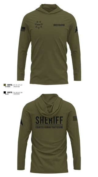 Long Sleeve Performance Shirt with hood, Ray County Sheriff Counter Human Trafficking Task Force, Police, Teamtime, Team time, sublimation, custom sports apparel, team uniforms, spirit wear, spiritwear, sports uniforms, custom shirts, team store, custom team store, fundraiser sports, apparel fundraiser