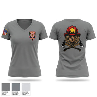 Womens Short Sleeve Vneck Shirt, Stewart County Fire Rescue, Fire Department, Teamtime, Team time, sublimation, custom sports apparel, team uniforms, spirit wear, spiritwear, sports uniforms, custom shirts, team store, custom team store, fundraiser sports, apparel fundraiser