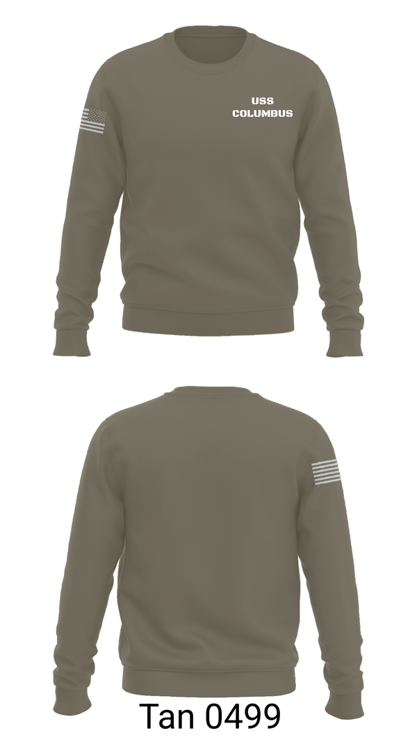 Crew Neck Sweatshirt, USS COLUMBUS, , Teamtime, Team time, sublimation, custom sports apparel, team uniforms, spirit wear, spiritwear, sports uniforms, custom shirts, team store, custom team store, fundraiser sports, apparel fundraiser