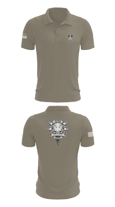 1-320th FAR FOX CO 66582202 Short Sleeve Performance Polo - 67