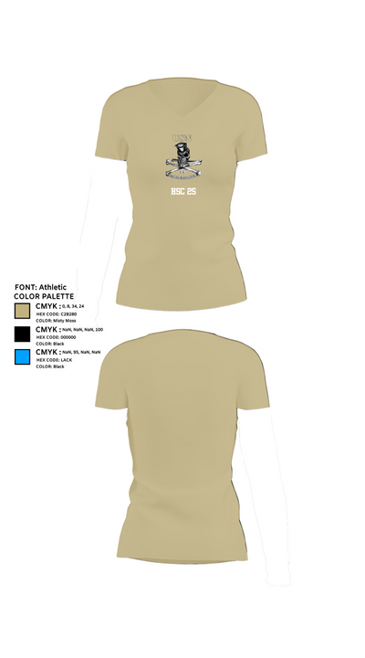HSC 25 65126261 Women's Short Sleeve V-neck Shirt - 80
