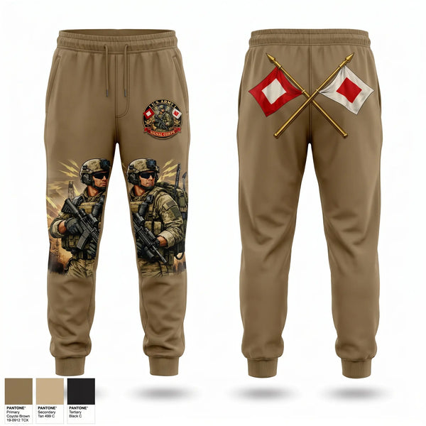 Sweatpants, 163d IEW Signal Corps, Army, Teamtime, Team time, sublimation, custom sports apparel, team uniforms, spirit wear, spiritwear, sports uniforms, custom shirts, team store, custom team store, fundraiser sports, apparel fundraiser