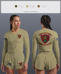 3d Combat Engineer Battalion 88033751 Women's Long Sleeve V-neck Shirt - 2