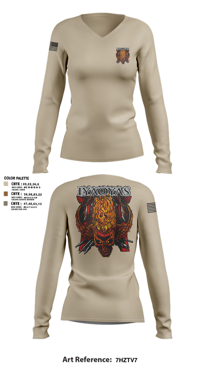 Aviation ordnance 24365725 Women's Long Sleeve V-neck Shirt - 1