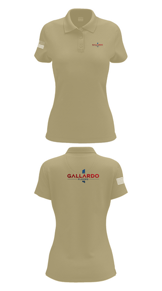 Womens Short Sleeve Performance Polo, Gallardo Floor’s, Army, Teamtime, Team time, sublimation, custom sports apparel, team uniforms, spirit wear, spiritwear, sports uniforms, custom shirts, team store, custom team store, fundraiser sports, apparel fundraiser