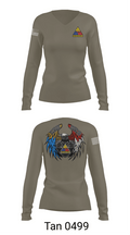 1 AD CAB 66562475 Women's Long Sleeve V-neck Shirt - 11