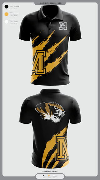Short Sleeve Performance Polo, Marceline Tigers, , Teamtime, Team time, sublimation, custom sports apparel, team uniforms, spirit wear, spiritwear, sports uniforms, custom shirts, team store, custom team store, fundraiser sports, apparel fundraiser