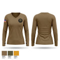 44th IBCT E Co 250TH BSB Women's Long Sleeve V-neck Shirt - 1