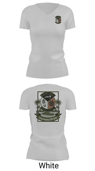 Womens Short Sleeve Vneck Shirt, Lowcountry K-9 Unit, Police, Teamtime, Team time, sublimation, custom sports apparel, team uniforms, spirit wear, spiritwear, sports uniforms, custom shirts, team store, custom team store, fundraiser sports, apparel fundraiser
