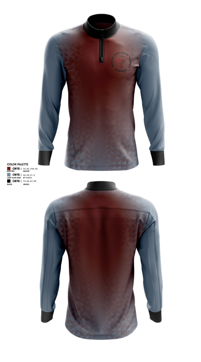 Bradford Middle School Tornadoes 47985476 Quarter Zip Jacket - 1