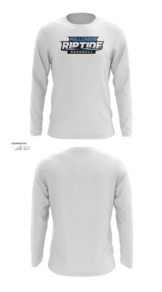 Long Sleeve Performance Shirt, Millcreek Riptide, Baseball, Teamtime, Team time, sublimation, custom sports apparel, team uniforms, spirit wear, spiritwear, sports uniforms, custom shirts, team store, custom team store, fundraiser sports, apparel fundraiser