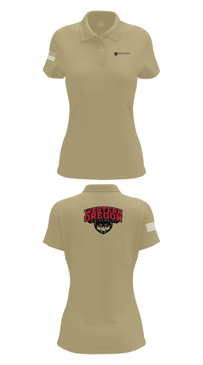 Western Oregon University Equestrian 74623833 Women's Short Sleeve Performance Polo  - 38