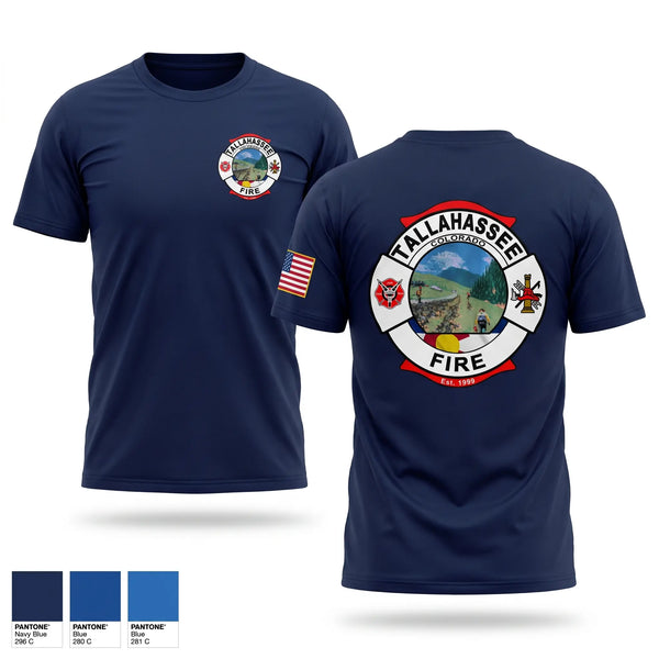 Old School Cotton Feel Shirt, Tallahassee fire, Fire Department, Teamtime, Team time, sublimation, custom sports apparel, team uniforms, spirit wear, spiritwear, sports uniforms, custom shirts, team store, custom team store, fundraiser sports, apparel fundraiser