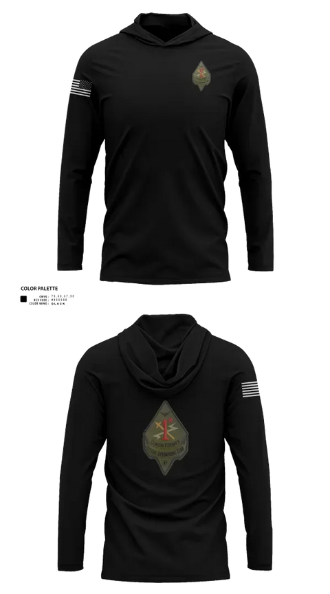 Long Sleeve Performance Shirt with hood, Clinton County SOT, , Teamtime, Team time, sublimation, custom sports apparel, team uniforms, spirit wear, spiritwear, sports uniforms, custom shirts, team store, custom team store, fundraiser sports, apparel fundraiser