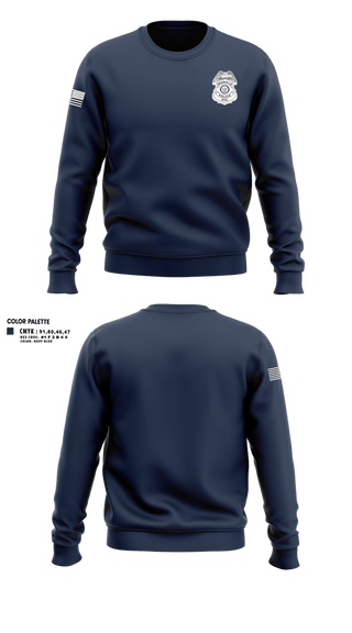 Crew Neck Sweatshirt, Granville Police Department, Police, Teamtime, Team time, sublimation, custom sports apparel, team uniforms, spirit wear, spiritwear, sports uniforms, custom shirts, team store, custom team store, fundraiser sports, apparel fundraiser