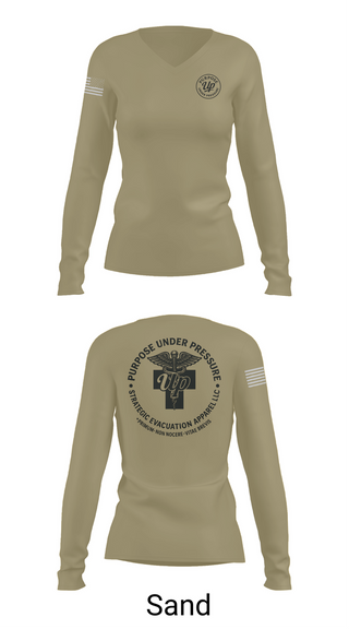 Womens Long Sleeve Vneck Shirt, 439th AES, , Teamtime, Team time, sublimation, custom sports apparel, team uniforms, spirit wear, spiritwear, sports uniforms, custom shirts, team store, custom team store, fundraiser sports, apparel fundraiser