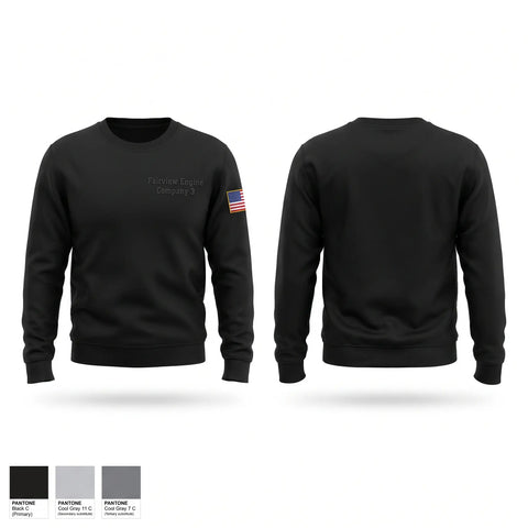Crew Neck Sweatshirt, Fairview Engine Company 3, Fire Department, Teamtime, Team time, sublimation, custom sports apparel, team uniforms, spirit wear, spiritwear, sports uniforms, custom shirts, team store, custom team store, fundraiser sports, apparel fundraiser