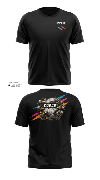 Soft Poly Tee Cotton Like Feel, RAPTORS FC, Men's Soccer, Teamtime, Team time, sublimation, custom sports apparel, team uniforms, spirit wear, spiritwear, sports uniforms, custom shirts, team store, custom team store, fundraiser sports, apparel fundraiser