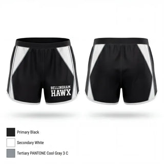 Womens Shorts, Bellingham Hawx, Men's Lacrosse, Teamtime, Team time, sublimation, custom sports apparel, team uniforms, spirit wear, spiritwear, sports uniforms, custom shirts, team store, custom team store, fundraiser sports, apparel fundraiser
