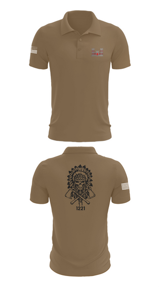 Short Sleeve Performance Polo, 1221st Route Clearance Co., National Guard, Teamtime, Team time, sublimation, custom sports apparel, team uniforms, spirit wear, spiritwear, sports uniforms, custom shirts, team store, custom team store, fundraiser sports, apparel fundraiser