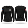 Canton Police Department Women's Long Sleeve V-neck Shirt - 1