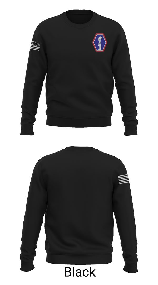Crew Neck Sweatshirt, 100 Battalion 442 Infantry, Army, Teamtime, Team time, sublimation, custom sports apparel, team uniforms, spirit wear, spiritwear, sports uniforms, custom shirts, team store, custom team store, fundraiser sports, apparel fundraiser