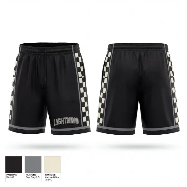 Athletic Shorts With Pockets, Lightning, Men's Basketball, Teamtime, Team time, sublimation, custom sports apparel, team uniforms, spirit wear, spiritwear, sports uniforms, custom shirts, team store, custom team store, fundraiser sports, apparel fundraiser