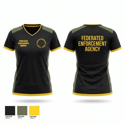 Federated Enforcement Agency Women's Short Sleeve V-neck Shirt - 1