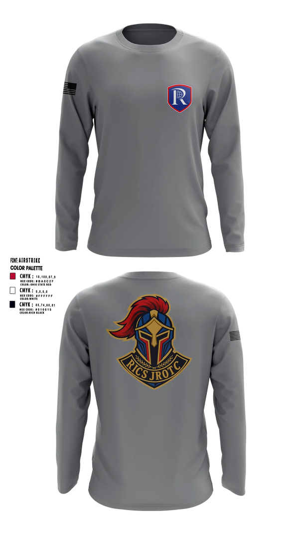 Long Sleeve Performance Shirt, RICS Raiders, Army, Teamtime, Team time, sublimation, custom sports apparel, team uniforms, spirit wear, spiritwear, sports uniforms, custom shirts, team store, custom team store, fundraiser sports, apparel fundraiser