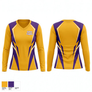 Womens Long Sleeve Vneck Shirt, Eaton Eagles, Cross Country, Teamtime, Team time, sublimation, custom sports apparel, team uniforms, spirit wear, spiritwear, sports uniforms, custom shirts, team store, custom team store, fundraiser sports, apparel fundraiser