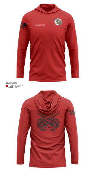 Long Sleeve Performance Shirt with hood, USS Illinois (SSN 786), , Teamtime, Team time, sublimation, custom sports apparel, team uniforms, spirit wear, spiritwear, sports uniforms, custom shirts, team store, custom team store, fundraiser sports, apparel fundraiser