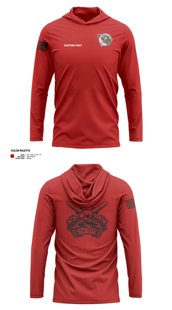 Long Sleeve Performance Shirt with hood, USS Illinois (SSN 786), , Teamtime, Team time, sublimation, custom sports apparel, team uniforms, spirit wear, spiritwear, sports uniforms, custom shirts, team store, custom team store, fundraiser sports, apparel fundraiser