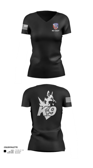 Womens Short Sleeve Vneck Shirt, Anniston Police Department K9 UnitAnniston Police Department K9 Unit, Police, Teamtime, Team time, sublimation, custom sports apparel, team uniforms, spirit wear, spiritwear, sports uniforms, custom shirts, team store, custom team store, fundraiser sports, apparel fundraiser