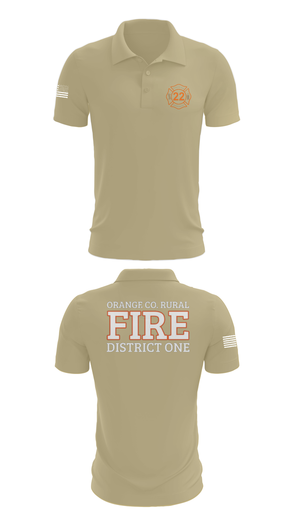 Short Sleeve Performance Polo, Orange County Rural District 1 Fire Department, , Teamtime, Team time, sublimation, custom sports apparel, team uniforms, spirit wear, spiritwear, sports uniforms, custom shirts, team store, custom team store, fundraiser sports, apparel fundraiser