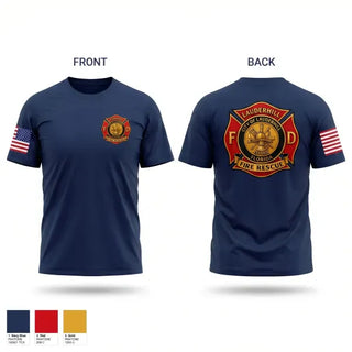 Old School Cotton Feel Shirt, Lauderhill Fire Rescue Department, Fire Department, Teamtime, Team time, sublimation, custom sports apparel, team uniforms, spirit wear, spiritwear, sports uniforms, custom shirts, team store, custom team store, fundraiser sports, apparel fundraiser
