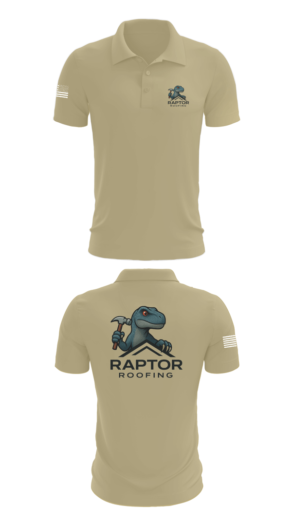 Short Sleeve Performance Polo, Raptor Roofing, , Teamtime, Team time, sublimation, custom sports apparel, team uniforms, spirit wear, spiritwear, sports uniforms, custom shirts, team store, custom team store, fundraiser sports, apparel fundraiser